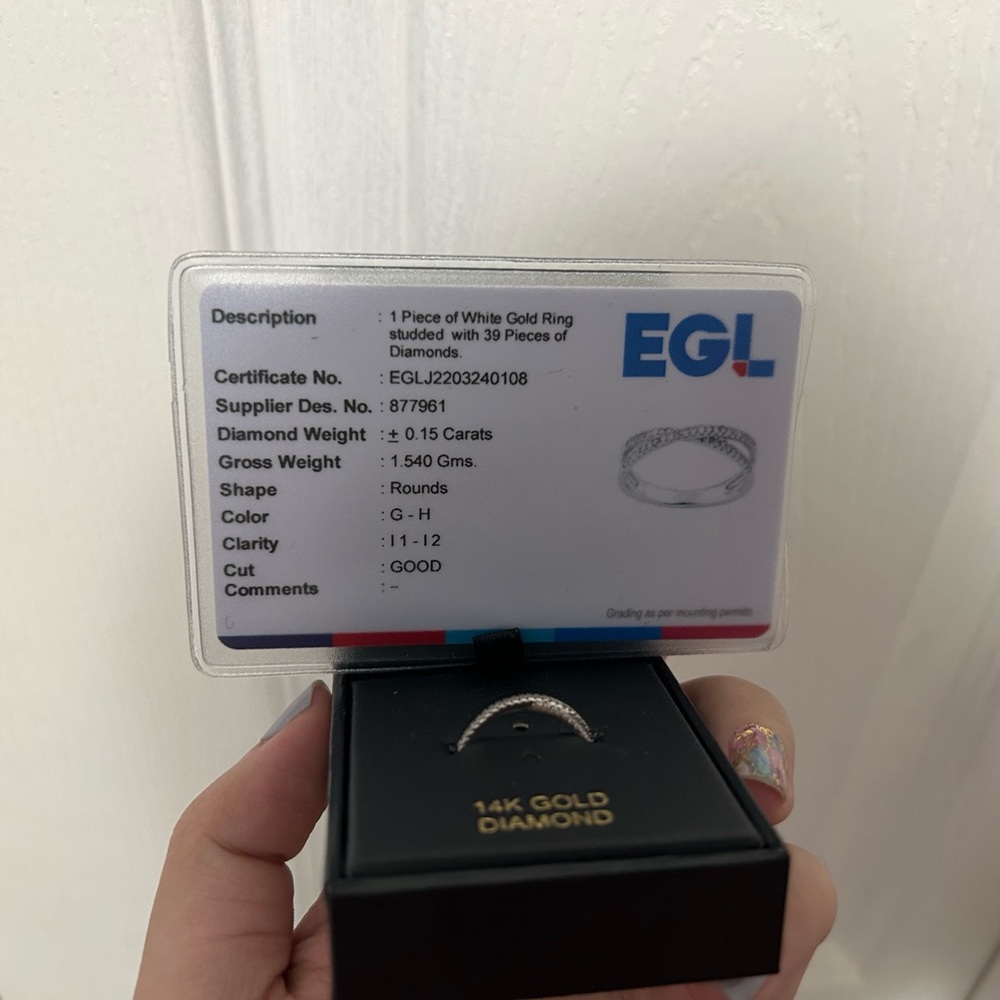 Sold Certified Diamond Ring 14k white gold